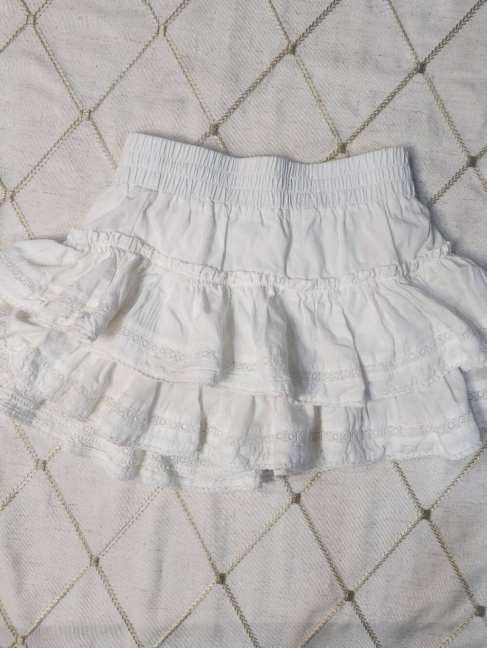 Cake for Dinner White Skirt Size Small EUC Cotton Blend Preppy Aesthetic